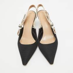 Pre Owned Dior Black Technical Fabric J'adior Slingback Pumps Size 40