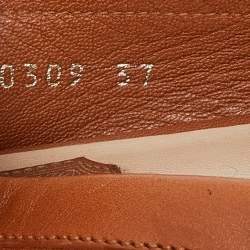 Dior Orange Leather Slip On Loafers Size 37