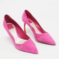 Pre Owned Dior Pink Suede Dioressence Pumps Size 41