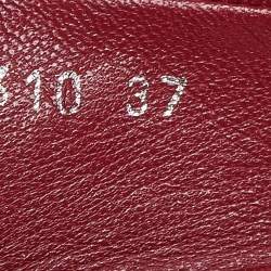 Dior Red Leather Buckle Ballet Flats Size 37