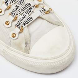 Dior Cream Canvas Walk'n'Dior Sneakers Size 38.5