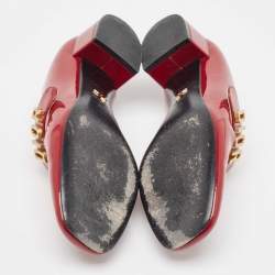 Pre Owned Dior Burgundy Patent Leather Baby-D Mary Jane Pumps Size 36