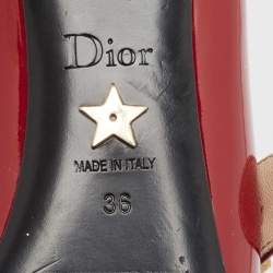 Pre Owned Dior Burgundy Patent Leather Baby-D Mary Jane Pumps Size 36