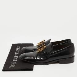 Dior Black Leather Slip On Loafers  Size 39