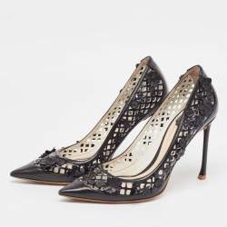Dior Black Leather Flore Pointed Toe Pumps Size 39