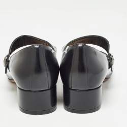 Dior Black Leather Mary Jane Ballet Flats Size 38