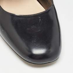 Dior Black Leather Uniform Mary Jane Pumps Size 35.5 