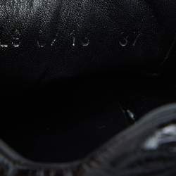 Dior Black Textured Leather Low Top Sneakers Size 37