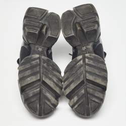 Pre Owned Dior Black Neoprene and Leather D-Connect Sneakers Size 39.5