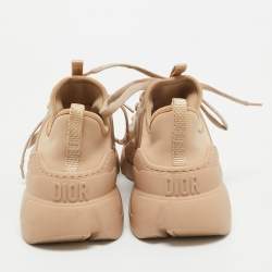 Pre Owned Dior Beige Fabric and PVC D-Connect Sneakers Size 36.5