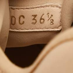 Pre Owned Dior Beige Fabric and PVC D-Connect Sneakers Size 36.5