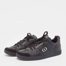 Dior Black Leather Low Top Sneakers Size 37.5