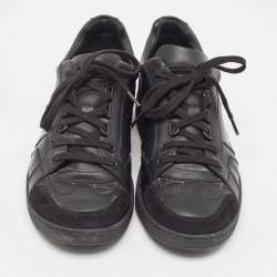 Dior Black Leather Low Top Sneakers Size 37.5