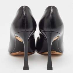 Pre Owned Dior Black Leather Pointed Toe Pumps Size 37.5