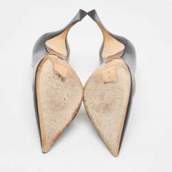 Pre Owned Dior Black Leather Pointed Toe Pumps Size 37.5