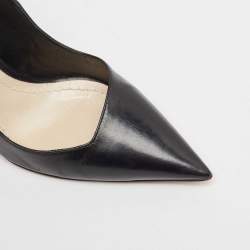 Pre Owned Dior Black Leather Pointed Toe Pumps Size 37.5