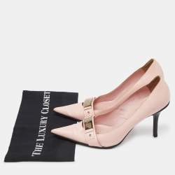 Pre Owned Dior Pink Leather Pointed Toe Pumps Size 40