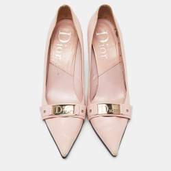 Pre Owned Dior Pink Leather Pointed Toe Pumps Size 40