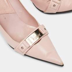 Pre Owned Dior Pink Leather Pointed Toe Pumps Size 40