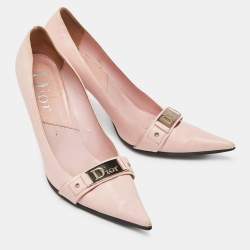 Pre Owned Dior Pink Leather Pointed Toe Pumps Size 40