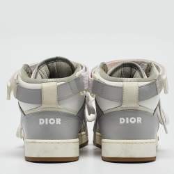 Christian Dior Leather and Canvas B27 High Top Sneakers Size 38
