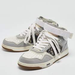 Christian Dior Leather and Canvas B27 High Top Sneakers Size 38
