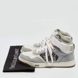 Christian Dior Leather and Canvas B27 High Top Sneakers Size 38