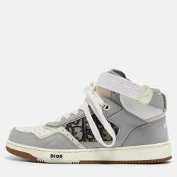 Christian Dior Leather and Canvas B27 High Top Sneakers Size 38