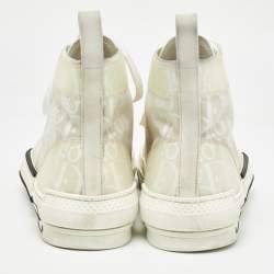 Dior White Mesh and Rubber B23 High Top Sneakers Size 39