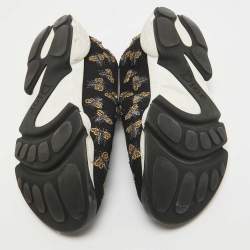 Pre Owned Dior Black Bee Embellished Mesh Fusion Sneakers Size 38.5