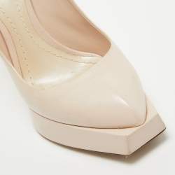 Dior Light Pink Leather Platform Pumps Size 39.5