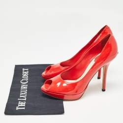 Dior Red Patent Leather Miss Dior Pumps Size 37