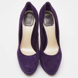 Dior Purple Suede Miss Dior Platform Pumps Size 38