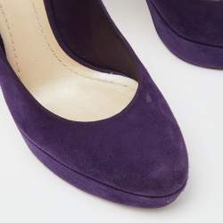 Dior Purple Suede Miss Dior Platform Pumps Size 38