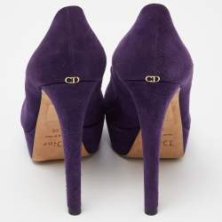 Dior Purple Suede Miss Dior Platform Pumps Size 38