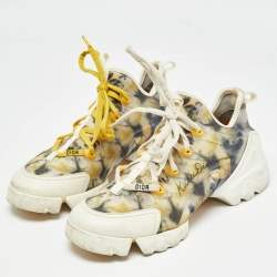 Pre Owned Dior Multicolor Fabric D-Connect Kaleidiorscope Sneakers Size 39