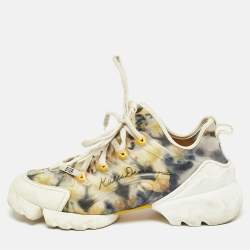 Pre Owned Dior Multicolor Fabric D-Connect Kaleidiorscope Sneakers Size 39