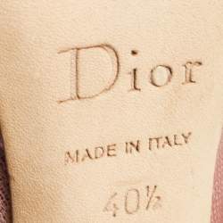 Pre Owned Dior Purple Mesh Flower Applique Peep Toe Pumps Size 40.5