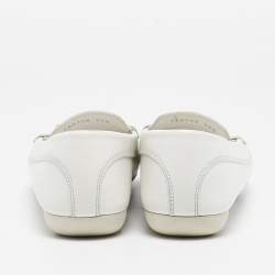 Dior White Leather Loafers Size 39.5