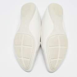 Dior White Leather Loafers Size 39.5