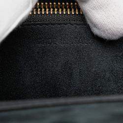 Pre Owned Dior Silver Metallic Patent Microcannage 2 in 1 30 Montaigne Pouch