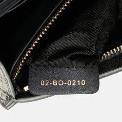 Pre Owned Dior Silver Metallic Patent Microcannage 2 in 1 30 Montaigne Pouch