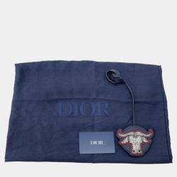 Pre Owned Dior Shawn Stussy Grained Calfskin Year of the Ox Sling Bag