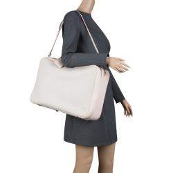 Pre Owned Dior Beige/Pink Canvas and Leather Nappy Suitcase