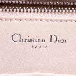 Dior Beige/Pink Canvas and Leather Nappy Suitcase