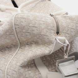 Pre Owned Dior Beige Oblique Canvas Lingot 50 Travel Bag