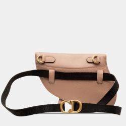 Pre Owned Dior Brown Leather Saddle Belt Bag