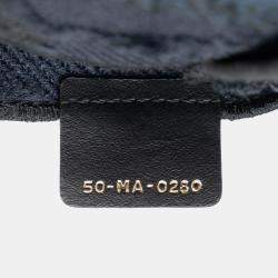Pre Owned Dior Blue Canvas Camouflage Saddle Belt Bag