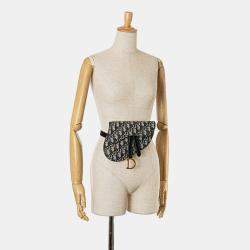 Pre Owned Oblique Canvas Saddle Belt Bag