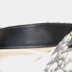 Pre Owned Dior Blue Oblique Canvas Saddle Belt Bag